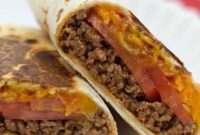 Golden-Crunch Cheeseburger Burritos