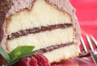 Layered Pound Cake with Fluffy Chocolate Frosting