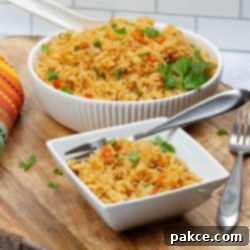 Vibrant Mexican Veggie Rice 10 Two bowls of Restaurant Style Mexican Rice