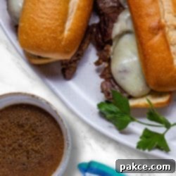 Easy Juicy Crockpot French Dip Sandwiches with Au Jus 8 Crockpot French Dip Sandwiches with au jus