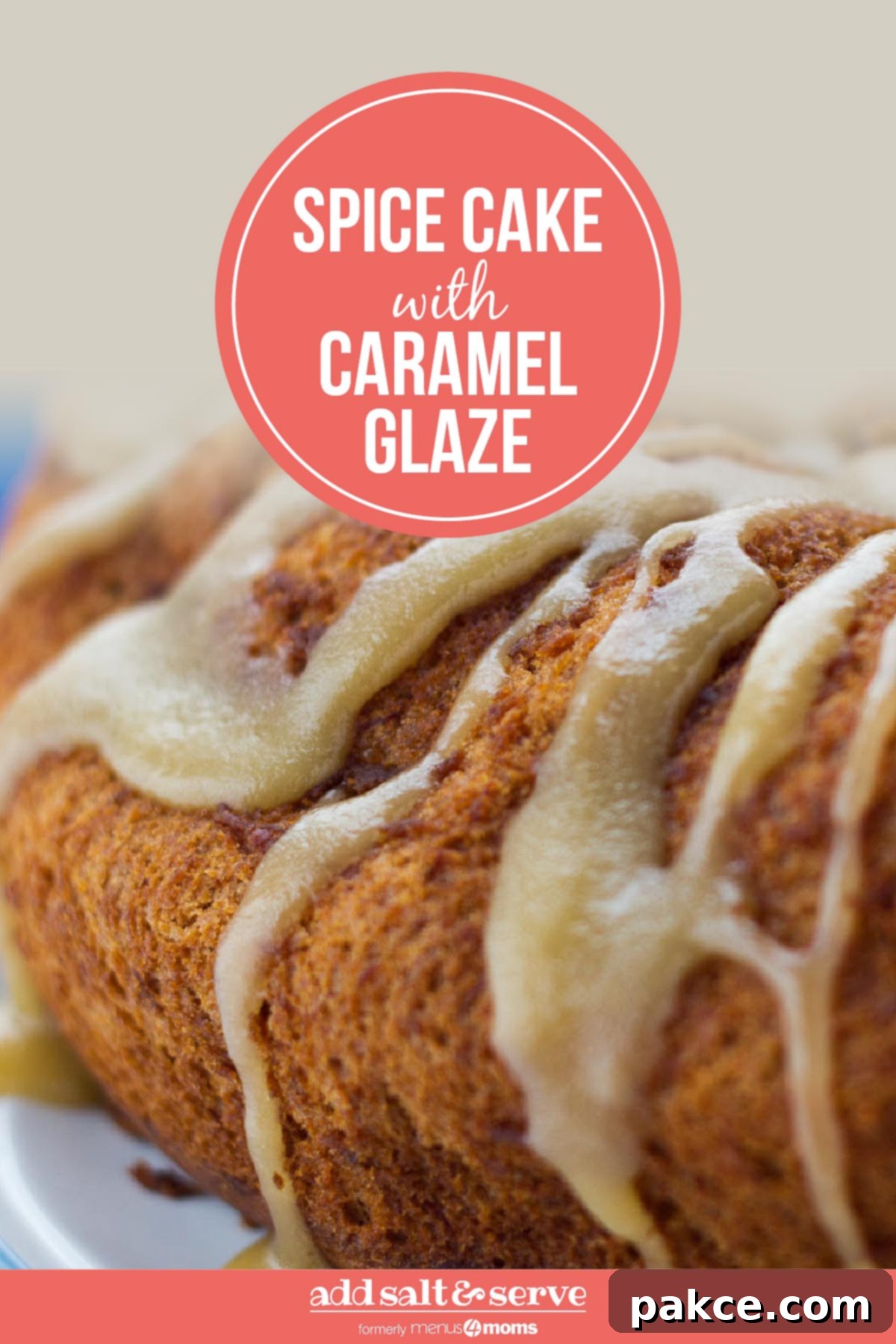 Beautifully glazed Spice Bundt Cake, garnished with a sprinkle of spice, ready to be pinned