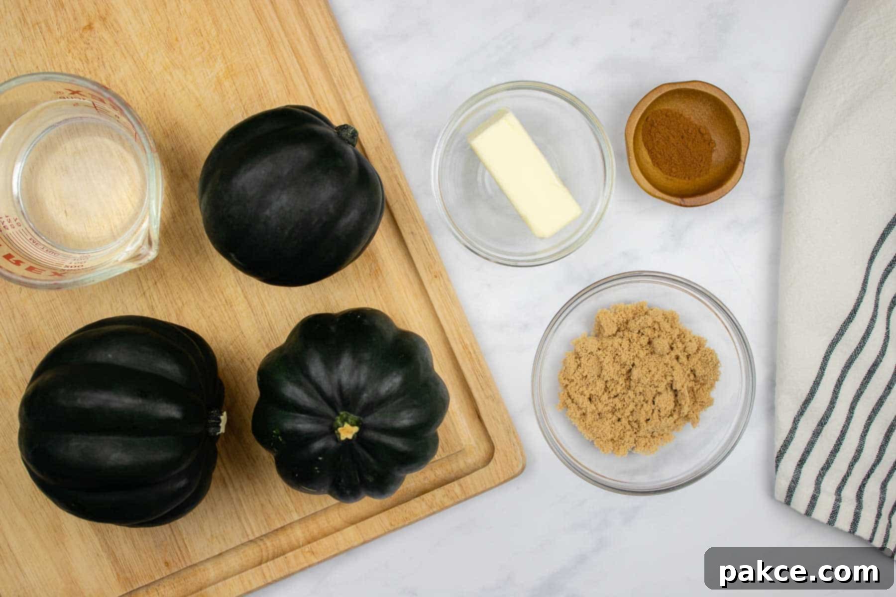 Easy Microwave Acorn Squash 3 Ingredients for candied acorn squash.