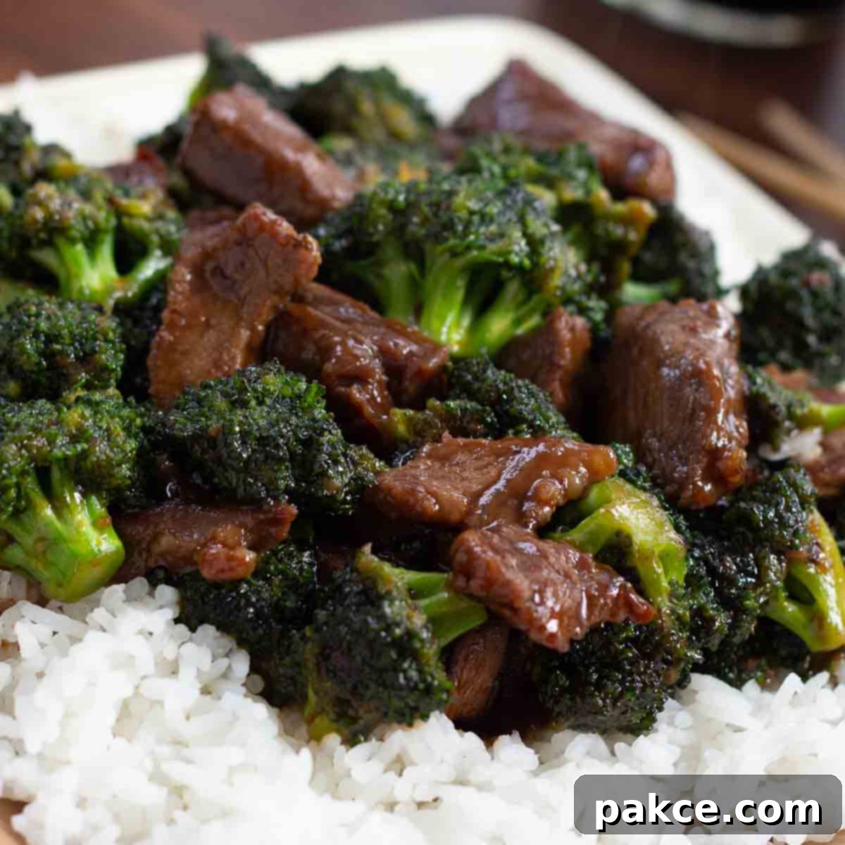 Delicious Beef and Broccoli Stir Fry made with Leftover Steak, served over rice.
