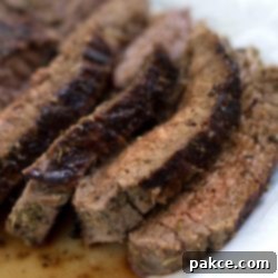Tuscan Flank Steak 3 Grilled and seasoned Italian flank steak, sliced and plated with delicious juices