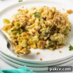 Curried Chicken Divan 9 Chicken Divan with Curry on a plate, ready to be enjoyed.