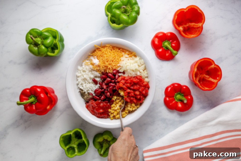 Zesty Cheesy Southwestern Stuffed Peppers 4 Ingredients for Easy Slow Cooker Southwestern Stuffed Peppers with Cheese